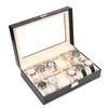 10 12 Slots Wrist Watch Box Watch Holder Storage Case Organizer PU Leather Watch Display Box