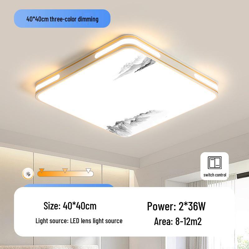 LED Square Ceiling Light - Super Bright for Bedrooms and Living Rooms, Modern 2025 Style, Ideal for Master Bedrooms and Restaurants.
