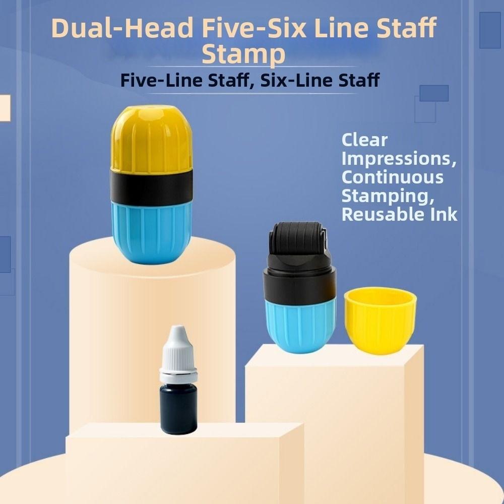 Rolling Stamps Music Notation Stamp 6-Line Staff Staff Roller  Piano Teaching