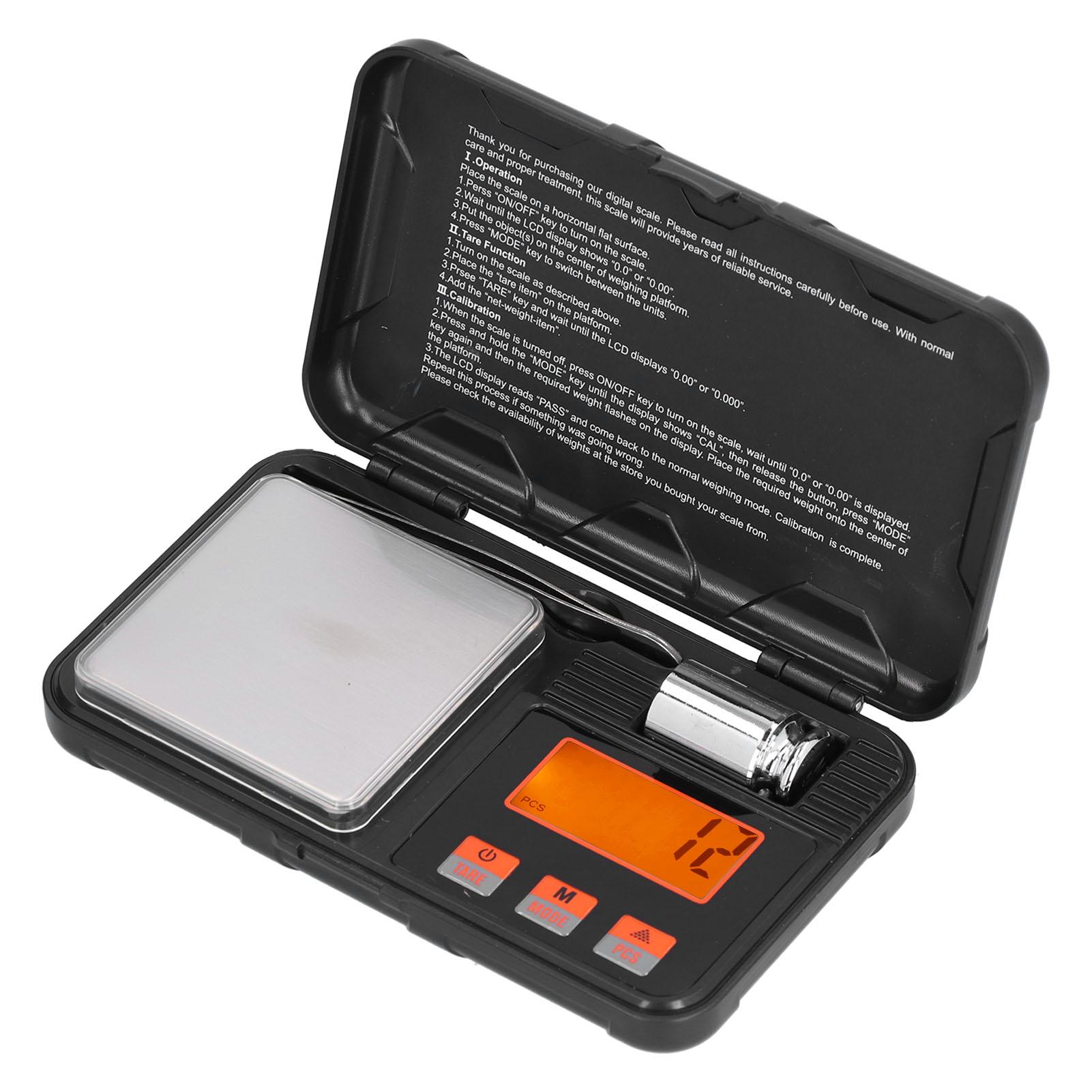 

Ювелирные весы 200г 0,01г Точные и портативные 6 режимов единиц Мини-весы с ЖК-дисплеем