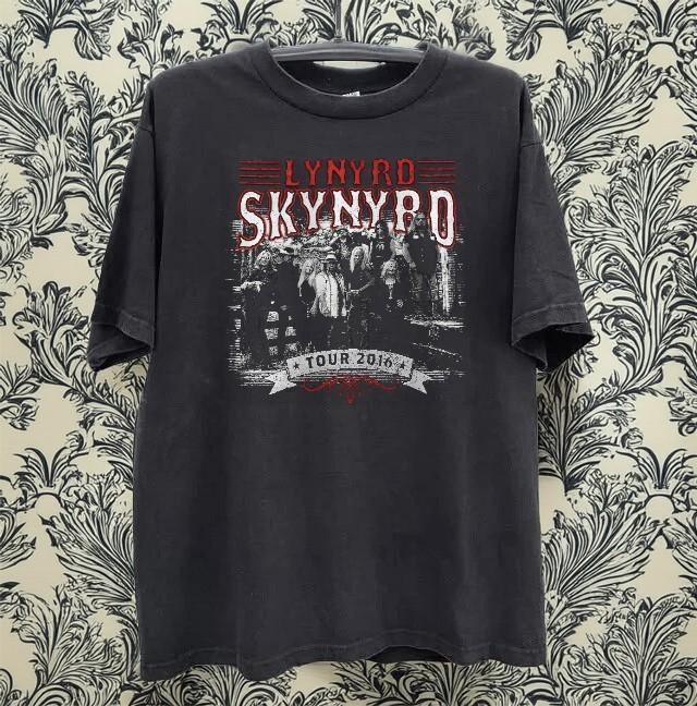 HOT Lynyrd Skynyrd Eagle Guitar Unisex Cotton Black T Shirt, Size S 5XL XXXXL