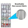 Over-The-Door Shoe Organizer with 14/24 Mesh Pockets - Space-Saving, Lightweight Canvas Storage Rack for Closet Organization