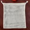 Cotton Mesh Storage Bag with Drawstring Breathable Hollow Design Extends Freshness Reusable Eco-Friendly Supermarket Travel Bag