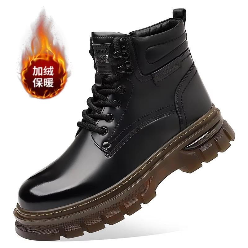 High Quality Men's Outdoor Casual Thick Soled High Top Shoes Fashionable Lace Up Men's Autumn and Winter Retro Workwear Boots