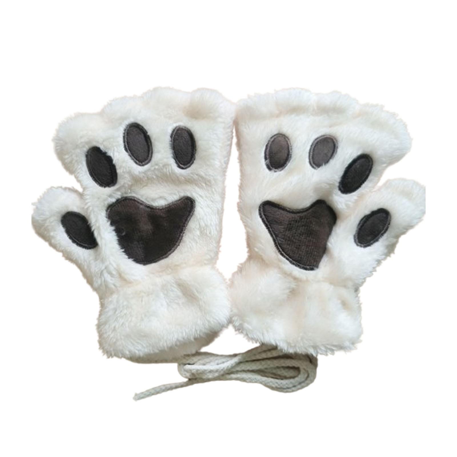 

Перчатки зимние Перчатки с открытыми пальцами Утолщенные бархатные Перчатки с полупальцами One Size бежевый