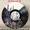 Metal Wall Art Vinyl Record Flower Poster Home Decor