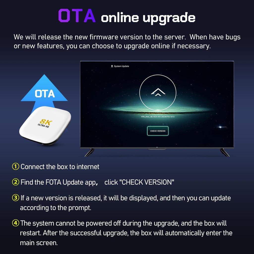 Set-Top Box H96 Max M2 Android 13, RK3528, 4G/64G, Dual WiFi, Lettore HD