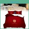 Arsenal Pattern Digital Print Bed Linen Threepiece Set For Family Bedroom And Childs Room