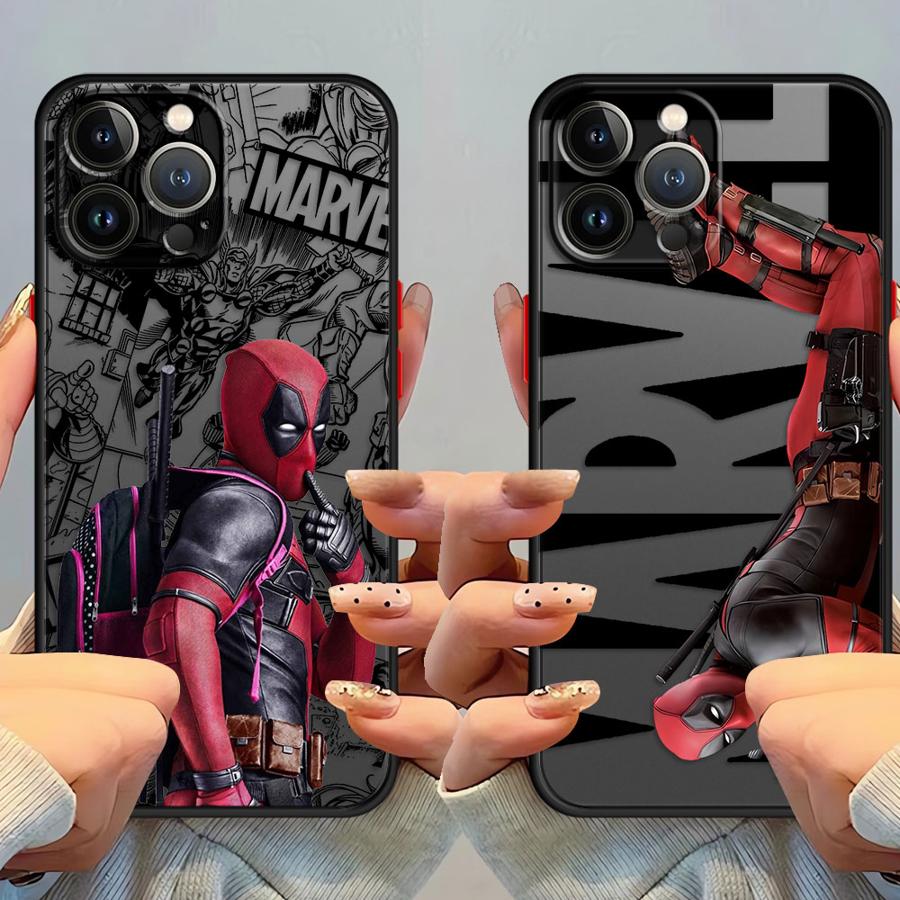 Phone Case for iPhone SE 11 Pro Max 16 Pro XR XS X 15 Pro Max 14 13 Pro 12 Mini 7 8 SE 6s 16e TPU Cover Marvel Deadpool