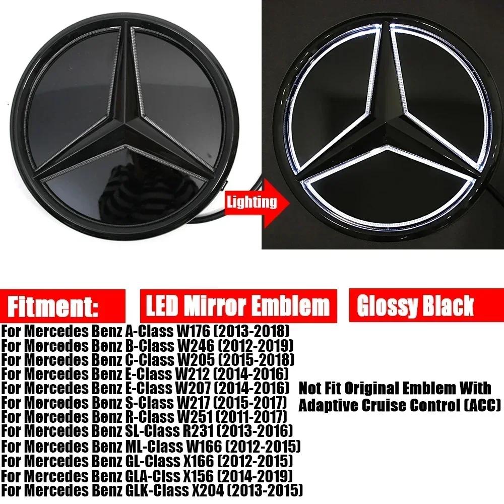 2025 Heiß Neu 2025 Für Mercedes Benz Beleuchtetes Sternenabzeichen Auto Frontgrill LED Emblem Licht Für Mercedes Benz GL X166 W205 W117