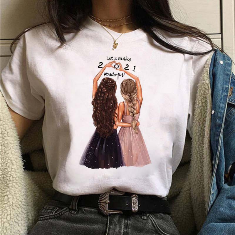 Cotton Tee Maycaur Casual Women's T-shirt New Funny Black Woman Top Tees Harajuku 90s Fashion Round Neck Short Sleeve Lady T Shirt Clothes
