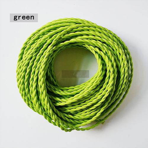 0,75 mm * 2-adriges elektrisches Kupferkabel, Vintage-Gewebekabel, gedrehtes Textilkabel, 2-adriges Textilkabel, Pendelleuchtenkabel, Edison-Beleuchtung