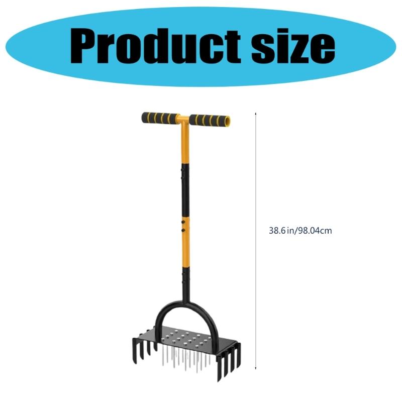 Skuteczny napowietrzacz trawnika z szeroką stopą i 16 kolcami do gleby dla łatwej pielęgnacji trawnika Narzędzie ogrodnicze Dostawa