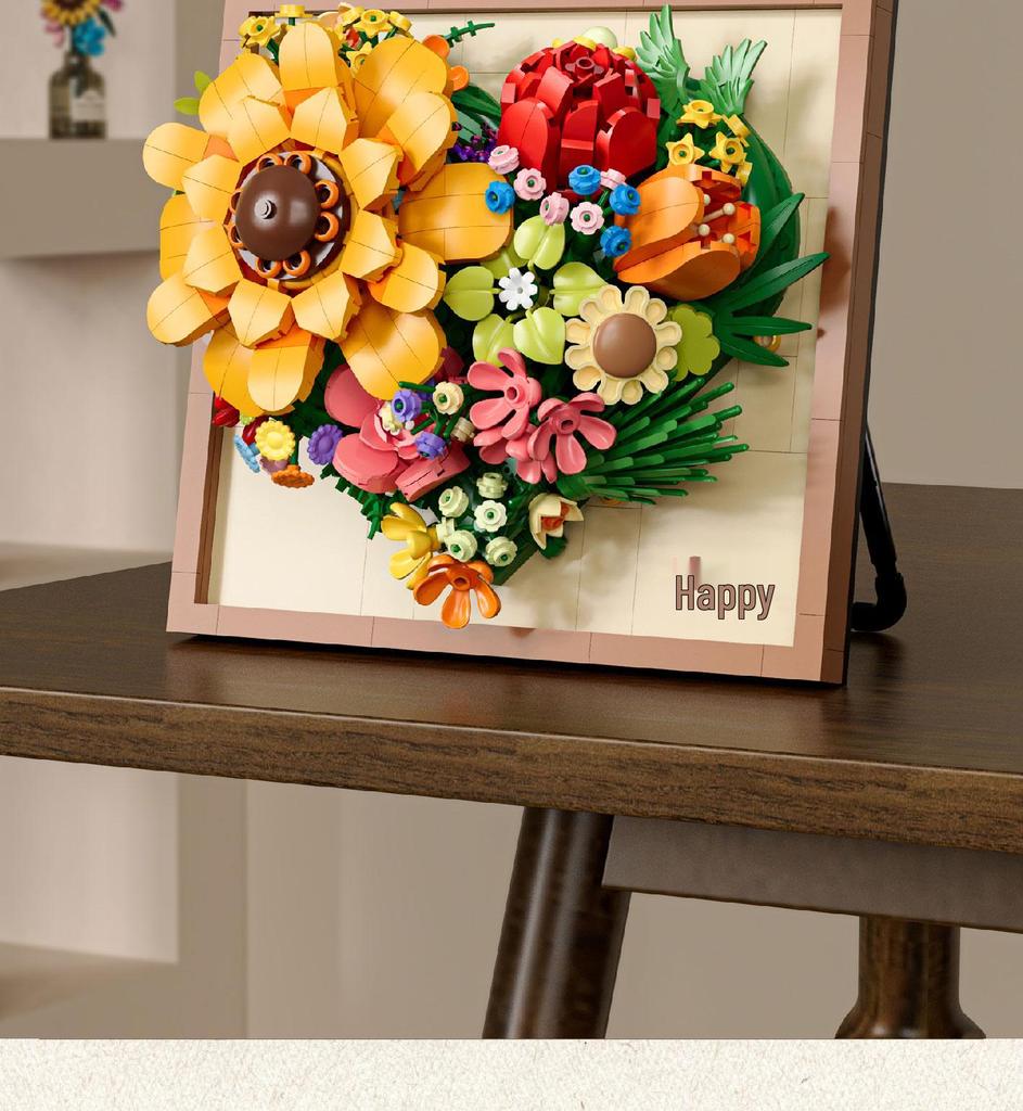 Stein 2176 Blühender Blumenrahmen: 3D Mal- und Bau-Spielzeug für Kinder