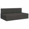 Folding Sofa Bed Dark Grey 152 X 86.5 X 60 Cm Fabric