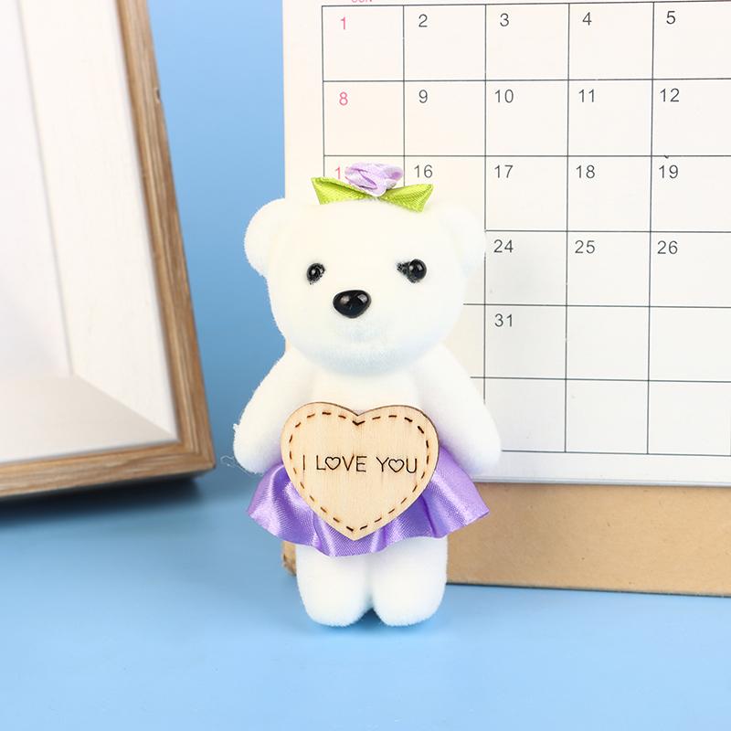 10Pcs/Set 10Cm Love Bear Bouquet Small Bear Couple Bear Gift Packaging Wedding Gift Birthday Present