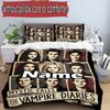 Set copripiumino 3 pezzi (1*Copripiumino + 2*Federe, Senza Nucleo), Set Biancheria da Letto Personalizzato con Nome e Motivo The Vampire Diaries, Regalo Decorazione Camera da Letto