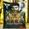 Custom Name The Last of Us Theme Printed Blanket - Perfect for Couch, Bed, Travel & Outdoor Use | Machine Washable, Cozy & Durable.