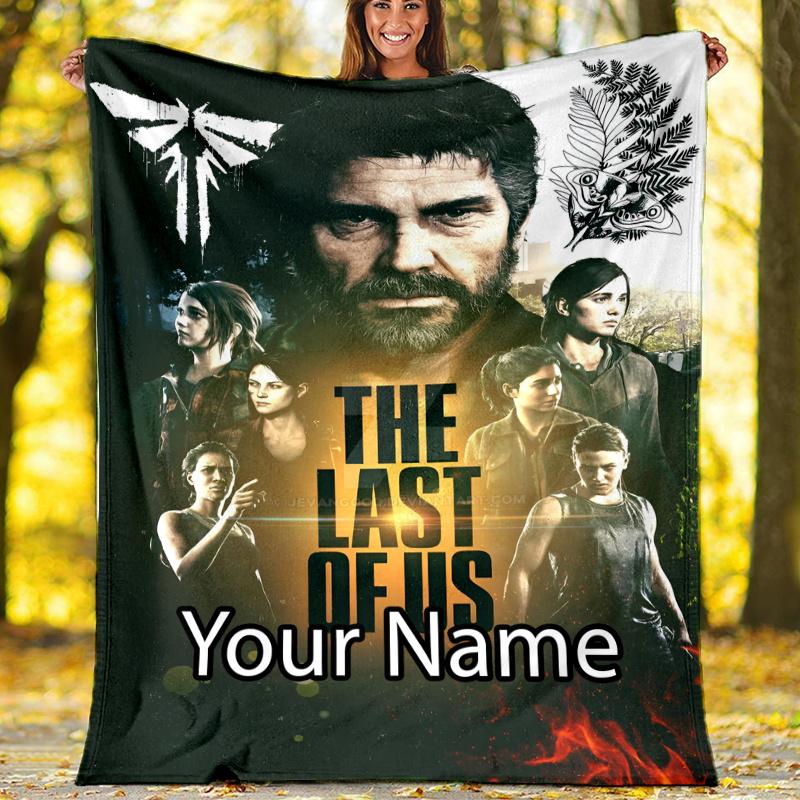 Custom Name The Last of Us Theme Printed Blanket - Perfect for Couch, Bed, Travel & Outdoor Use | Machine Washable, Cozy & Durable.