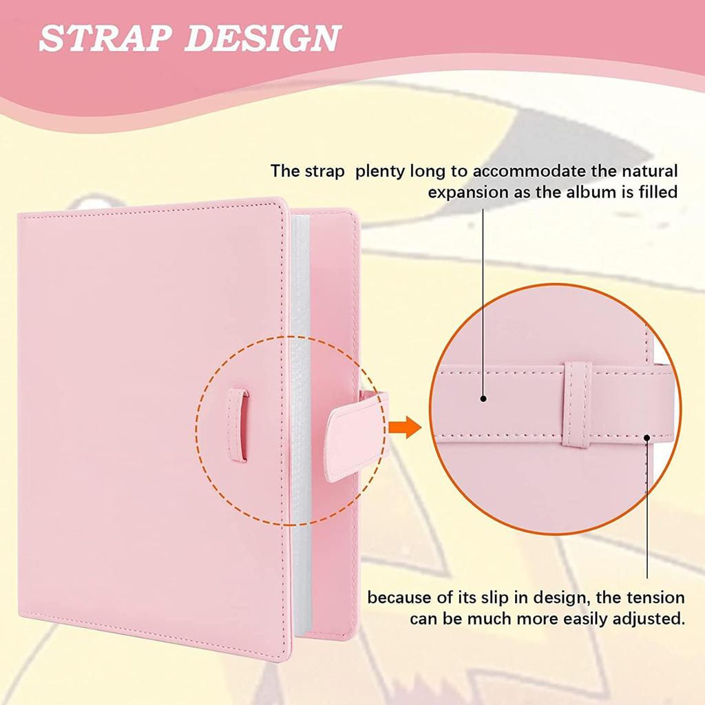 256 Pockets PU Leather Mini Album Solid Color Photo Album Fit for Fujifilm Instax Mini Film for 3 Inch Film& Small Pictures