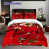 Football Legends Three-piece Set (1 * Duvet Cover + 2 * Pillowcase, Without Core) 2D Flat Christmas Birthday Gift Soft and Comfortable Bedding Set