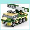 Building Block Air Defense Missile Vehicle With Diy Plastic Bricks For Kids And Collectors
