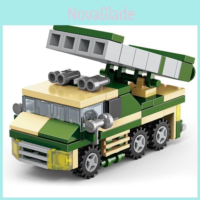 Building Block Air Defense Missile Vehicle With Diy Plastic Bricks For Kids And Collectors