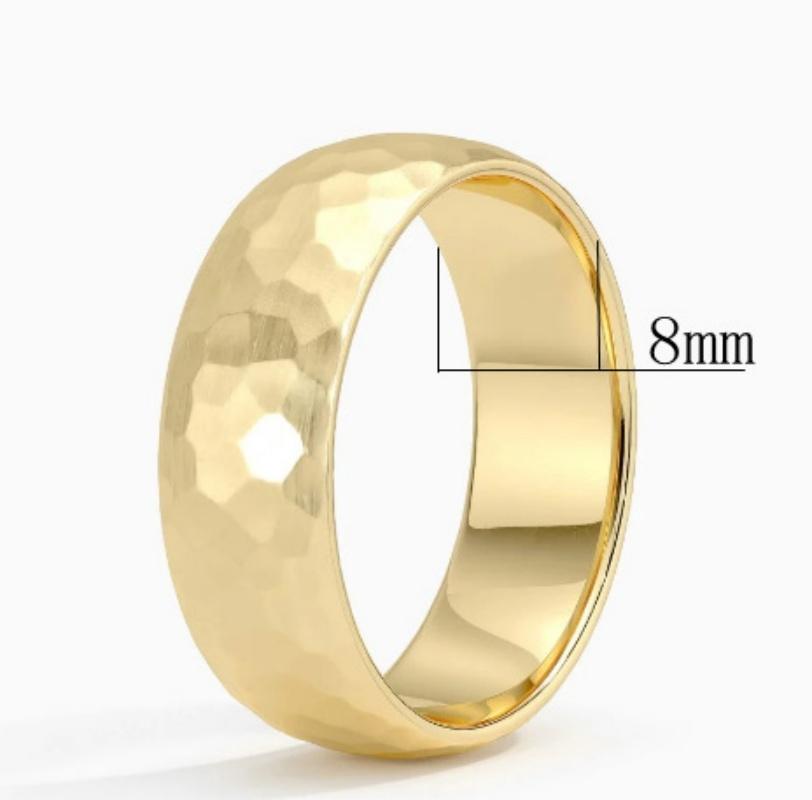 Black Stainless Steel Couple Ring Fashion Hammered Multi-faceted Titanium Rings for Men Women Wedding Engagement Jewelry