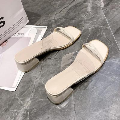 Apanzu 2024 Summer Women's Transparent High Heel Sandals Fashion Trend Exquisite Solid Color Open Toe Sexy Refreshing Slippers