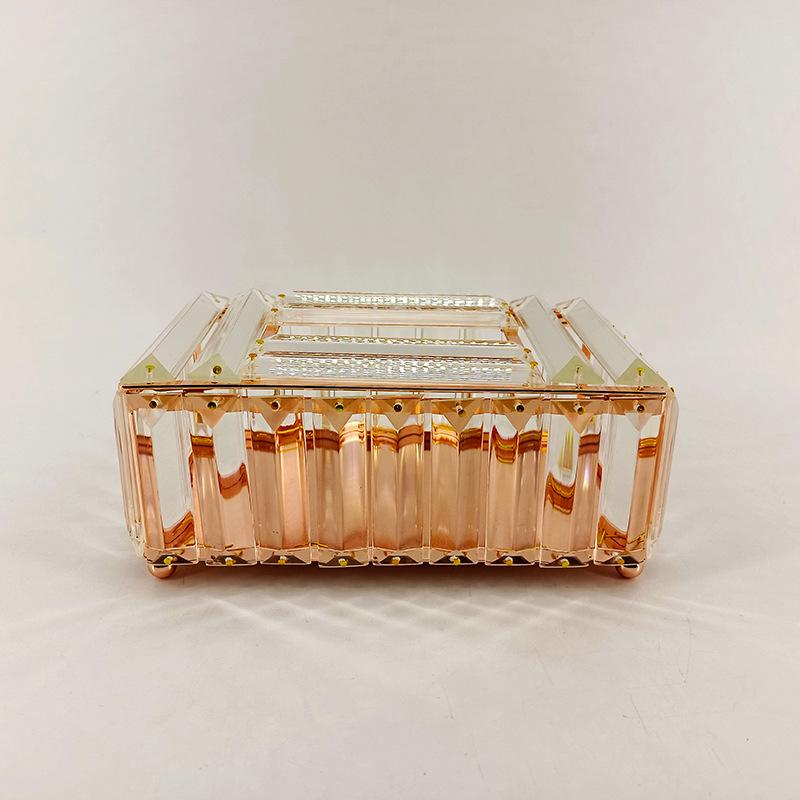 Suport pentru cutie de șervețele faciale cu design de lux Crystal Cub Dispenser de șervețele Dormitor Birou Hotel Cafe Cafenea Bar