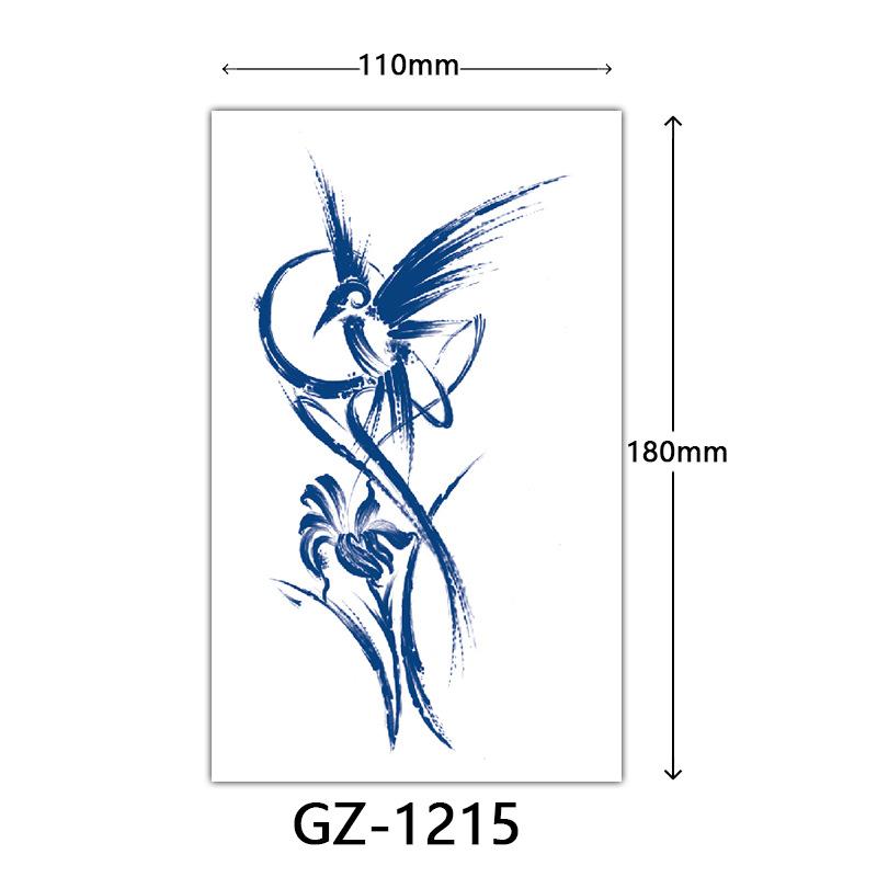 Herbal Tattoo Stickers, Juice Tattoo Stickers, Semi-Permanent English Letter Tattoo Stickers Tattoo