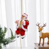 Electric Santa Climbing Rope Decoration, Climbing Santa with Music, Battery Operated Climbing Santas Claus, Funny Musical Christmas Tree Ornament,