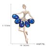 Cute Ballet Gymnastics Dancer Girl Brooches for Women Exquisite Colorful Rhinestone Pin Wedding Corsage Fashion Jewelry Gift