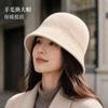 Womens Foldable Wool Bucket Hat Winter Warm Casual Fashion Cap In Candy Colors