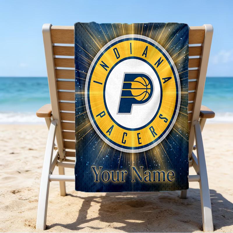 Custom Name Beach Towel Indiana Basketball Team Beach Towel, Soft Microfiber, Gift for Her/Him, Birthday, for Pool, Beach, Travel, Fan Gifts