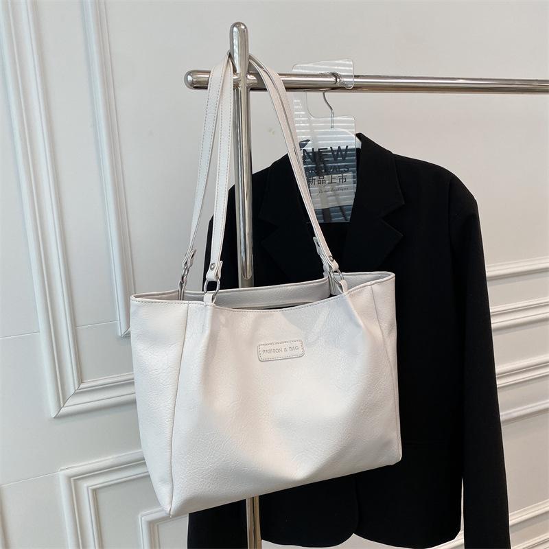 

Повседневная сумка большой вместимости, женская летняя новая модная универсальная сумка через плечо, классная сумка-тоут для поездок на работу белый