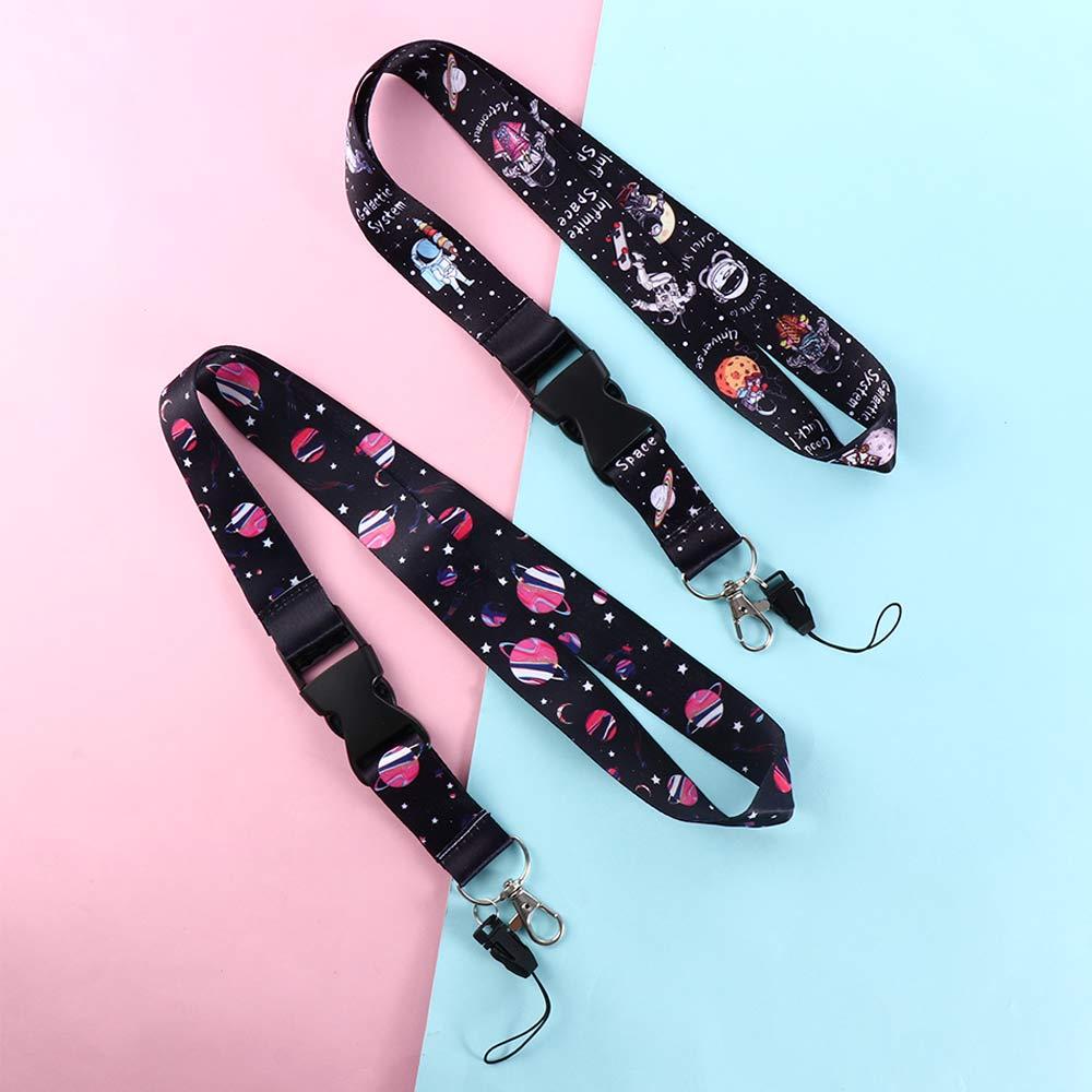 Ring Holder Outer Space Neck Straps Stars Pattern Hang Ropes Mobile Phone Strap Astronauts Lanyard
