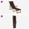 Foldable Sun Lounger 3 Positions Solid Eucalyptus Wood