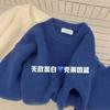 Sheep Wool #gentle Lazy Wind Rose Red Pullover Sweater Women's Autumn and Winter Niche High-end Solid Color Knitted Sweater