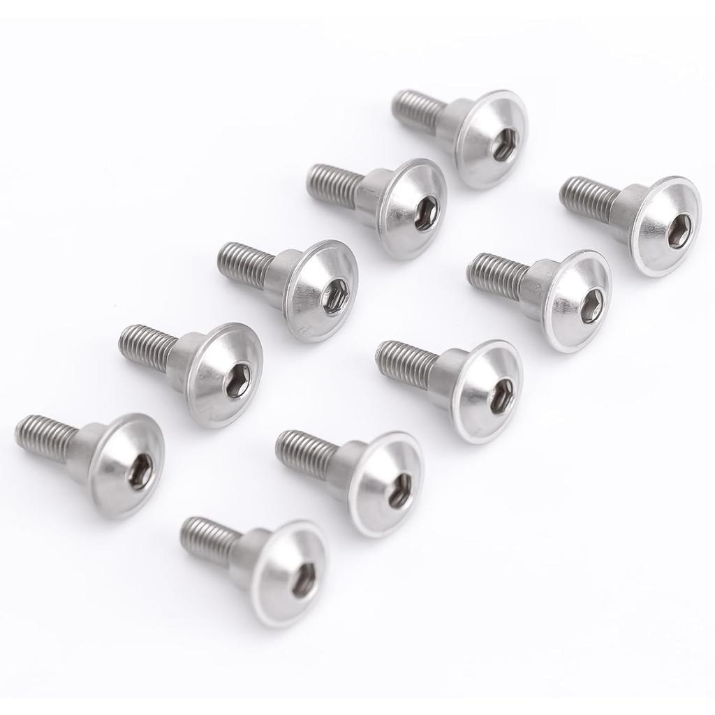 10 Pcs- M5 X 16.5 12.5mm - for Suzuki Motorcycle Fairing Shell Stainless Steel Screws Bolt Kit, for Suzuki GSXR600 GSXR750 GSXR1000 GSX1300R GSR600