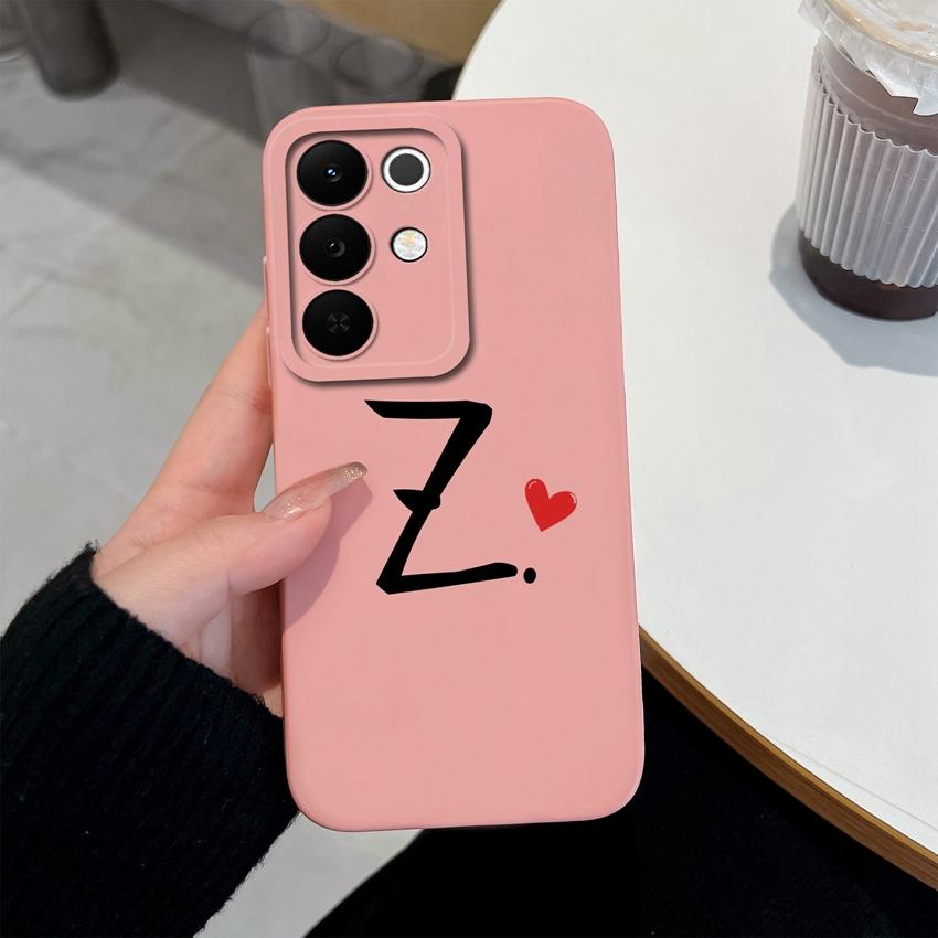 Simple Letter Pattern Phone Case For Oppo Realme C85 Pro C75 C75x C73 C71 C67 C65 C63 C61 C55 C53 C51 C35 Casing Square Matte Silicone Anti Slip Shell