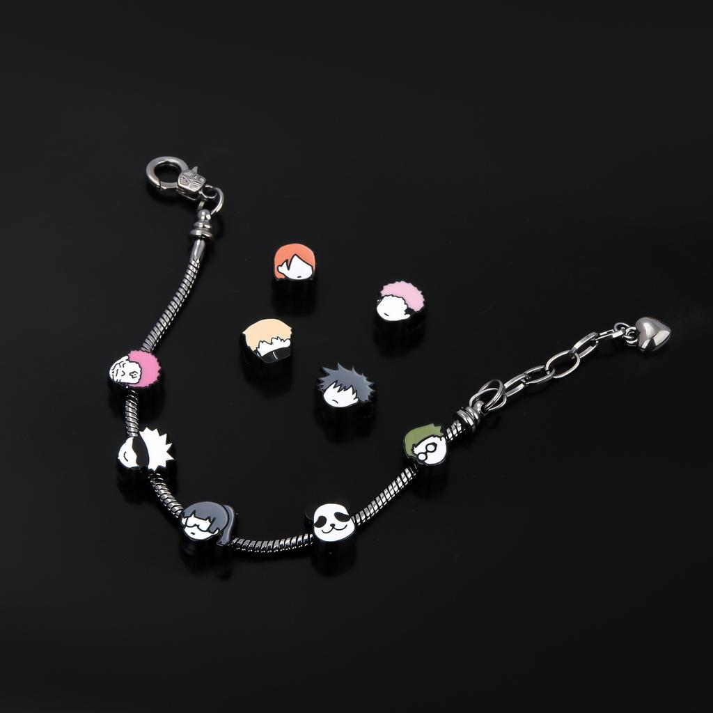 Anime Cartoon Character DIY Bracelet With Gojo Itadori Sukuna Kugisaki Fushiguro Bead Pendant Charm Jewelry
