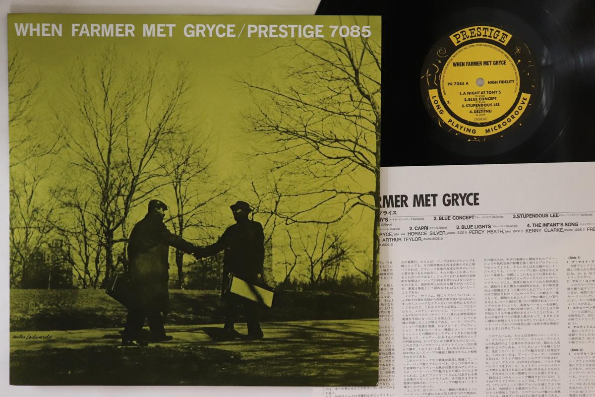 

LP Record ART FARMER, GIGI GRYCE - When Farmer Met Gryce SGD20,PRLP7085 PRESTIGE 1991 Japan Jazz Used