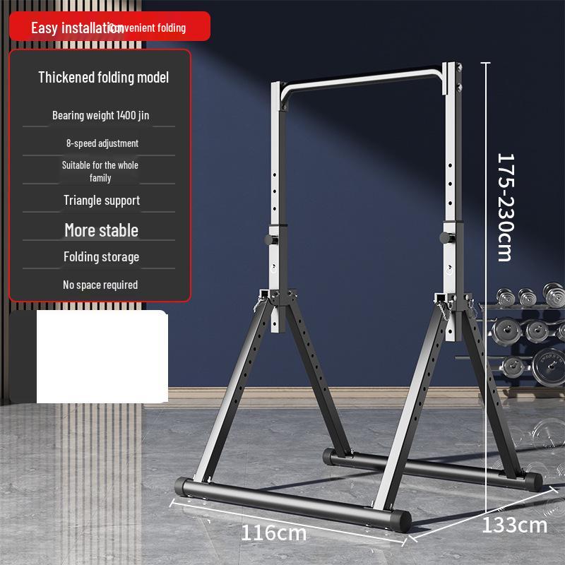 Home Indoor Fitness Pull-Up Bar: Single/Double Bar Frame & Floor Hanging Bar for Family Exercise
