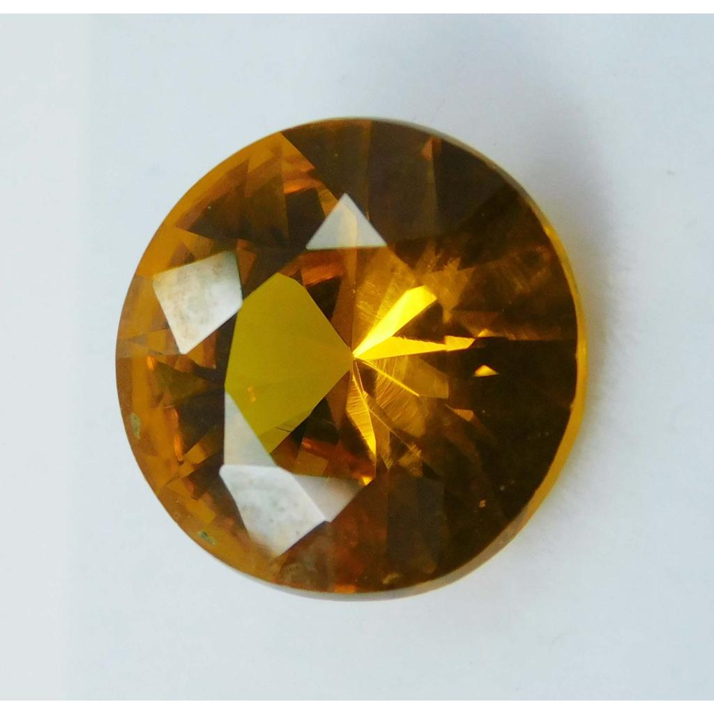 5.6 Ct Natural Orange Sapphire Round Shape Certified Rare Loose Gemstones