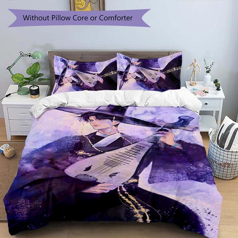 KPOP Hunter 3-teiliges Bettwäsche-Set Bettbezug Verschluss Enthält 1 Bettbezug & 2 Kissenbezüge für Alle Jahreszeiten Schlafzimmer Zuhause Wohnheim Dekor