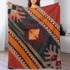 Dekorativer Kilim, Navaho-Webart, Gewebte Textil-Überwurfdecke Flauschige Plüsch-Überwurfdecke für Sofa Sessel