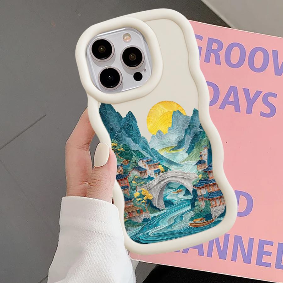 Mountain Art Case for iPhone 17 Air 13 XR 15 Plus 16 Pro Max 11 14 8 12 Soft Phone Cover