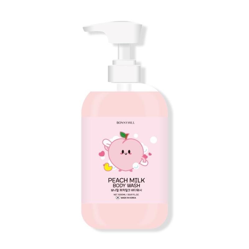 BONNYHILL Peach Milk Body Wash 1000ml / Body Lotion 1000ml, Nourishing, Moisturizing, Korean Cosmetics, Kbeauty