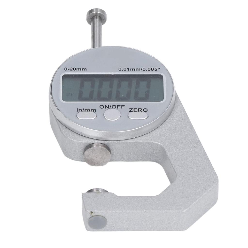 Elektronisk mikromätare, Mikrometer, 0-20 mm, Digital tjockleksmätare, Aluminiumtjockleksmätare, LCD-display